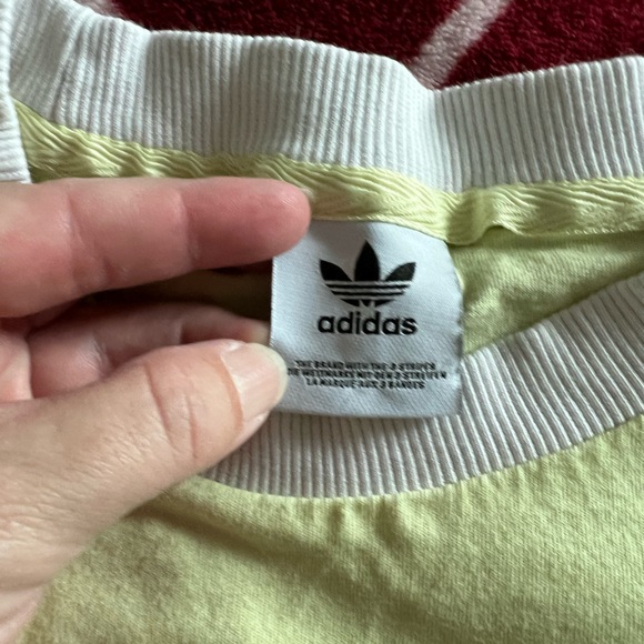 EUC Retro Vintage Adidas Yellow 3 Stripe Top XS - Picture 5 of 7